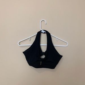 Fabletics Black Twist Front Sports Bra - Size S - GOOD CONDITION